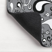 Abstract grijs en wit Tulip Paisley-patroon Muismat (Hoek)