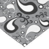 Abstract grijs en wit Tulip Paisley-patroon Tafelkleed (Gekanteld)