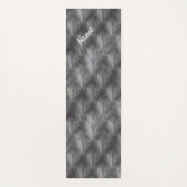 Abstract grijs en zilver patroon, aangepast yogamat (Voorkant)