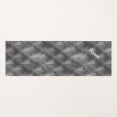 Abstract grijs en zilver patroon, aangepast yogamat (Voorkant (horizontaal))