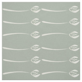 Abstract grijs groen art deco tulp bloemenpatroon stof