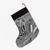 Abstract grijs kristalpatroon kleine kerstsok (Achterkant (Hangend))