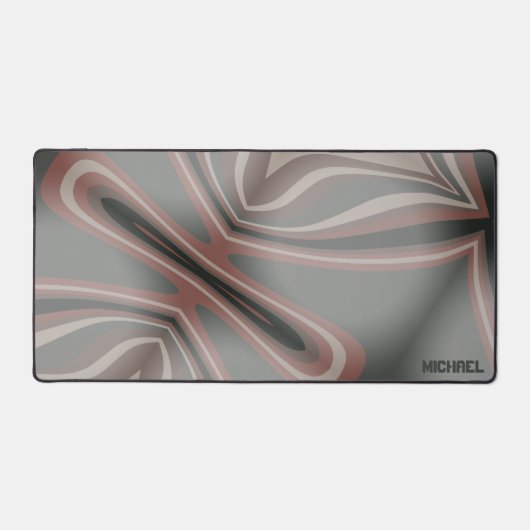 Abstract grijs leuk mannelijk gekleurde moderne na bureaumat (Voorkant)