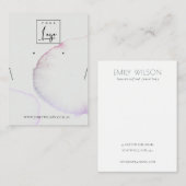 Abstract grijs roze Paars Ketting met oormerk Visitekaartje (Voorkant / Achterkant)