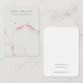 Abstract grijs roze Paars Ketting met oormerk Visitekaartje (Voorkant / Achterkant)