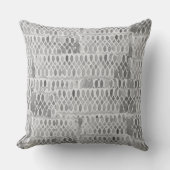 Abstract grijs waterverf kantpatroon kussen (Voorkant)
