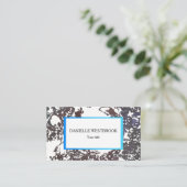 Abstract grijs wit patroon visitekaartje (Staand voorkant)