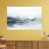 Abstract Grijs Zilver Landschap Modern Minimalisti Canvas Afdruk (Insitu (Woonkamer))