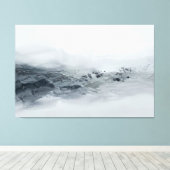 Abstract Grijs Zilver Landschap Modern Minimalisti Canvas Afdruk (Insitu (Houten vloer))