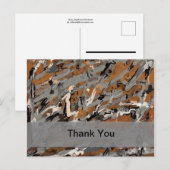 Abstract grijs, zwart en karamel briefkaart (Voorkant / Achterkant)