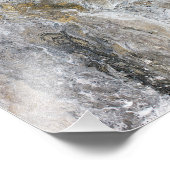 Abstract grijs zwart-wit schilderwerk foto afdruk (Hoek)