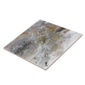 Abstract grijs zwart-wit schilderwerk tegeltje (Zijkant)