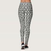 Abstract grijswaardenpatroon leggings (Achterkant)