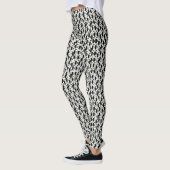 Abstract grijswaardenpatroon leggings (Links)