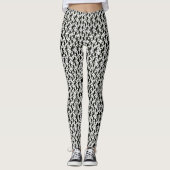 Abstract grijswaardenpatroon leggings (Voorkant)