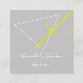 Abstract Grijze ontwerper voor meetkunde Vierkante Visitekaartje