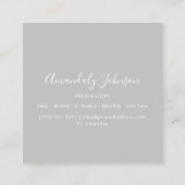 Abstract Grijze ontwerper voor meetkunde Vierkante Visitekaartje (Achterkant)