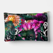 Abstract grillig galopperend paard Floral Pink Etui (Achterkant)
