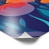 Abstract grillig landschap met zonsondergang. foto afdruk (Hoek)