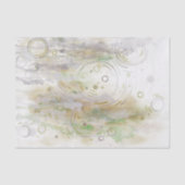 Abstract groen beige grijs decoupage tissuepapier (Voorkant)