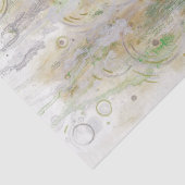 Abstract groen beige grijs decoupage tissuepapier (Detail)