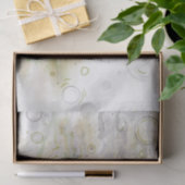Abstract groen beige grijs decoupage tissuepapier (Geschenk)