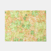 Abstract groen blad van acer op gekraakte grond deurmat (Voorkant)