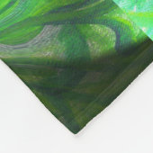 Abstract groen bladbladerpatroon fleece deken (Hoek)