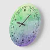 Abstract groen blauw en Paarse platter Grote Klok (Hoek)