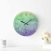 Abstract groen blauw en Paarse platter Grote Klok (Huis)