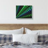 Abstract groen blauw zwart design canvas afdruk (Insitu (Slaapkamer))