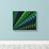 Abstract groen blauw zwart design canvas afdruk (Insitu (Houten vloer))
