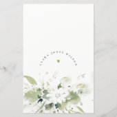 Abstract Groen Bloemen Advies Bruids Baby shower (Achterkant)