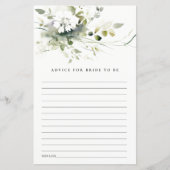 Abstract Groen Bloemen Advies Bruids Baby shower (Voorkant)