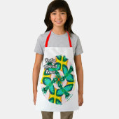 Abstract groen blokpatroon schort (Insitu)