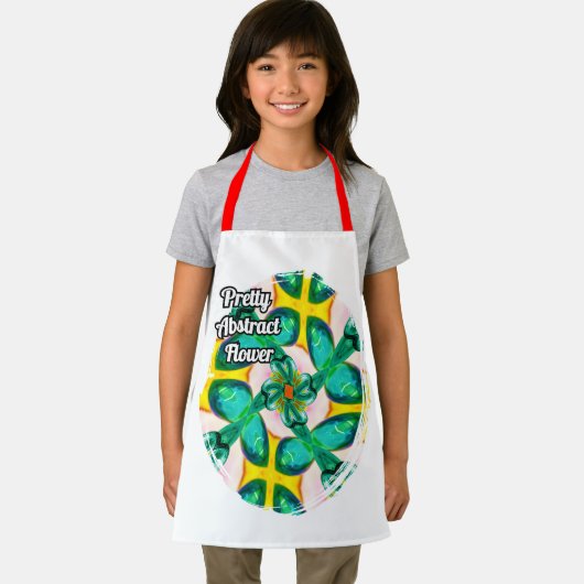 Abstract groen blokpatroon schort (Insitu)