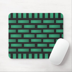 Abstract groen brick-patroon met rechthoeken muismat
