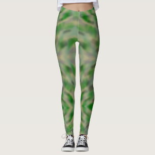 Abstract groen camouflage leggings