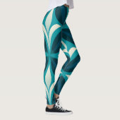 Abstract groen cirkelpatroon leggings (Rechts)