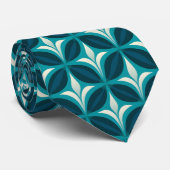 Abstract groen cirkelpatroon stropdas (Opgerold)