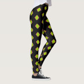 Abstract groen diamantpatroon leggings (Rechts)
