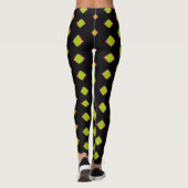 Abstract groen diamantpatroon leggings (Achterkant)