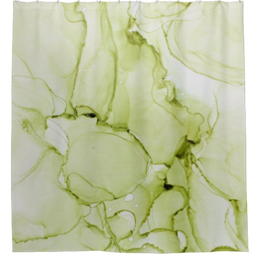 Abstract groen douchegordijn (Voorkant)