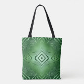 abstract groen draaipatroon tote bag (Achterkant)