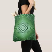 abstract groen draaipatroon tote bag (Dichtbij)