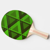 Abstract groen driehoekspatroon tafeltennisbatje (Zijkant)