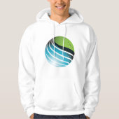 Abstract groen en blauw Wereldbol Hoodie (Voorkant)