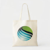Abstract groen en blauw Wereldbol Tote Bag (Voorkant)