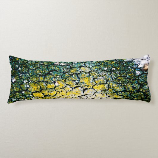 Abstract groen en geel lichaamskussen (Voorkant)