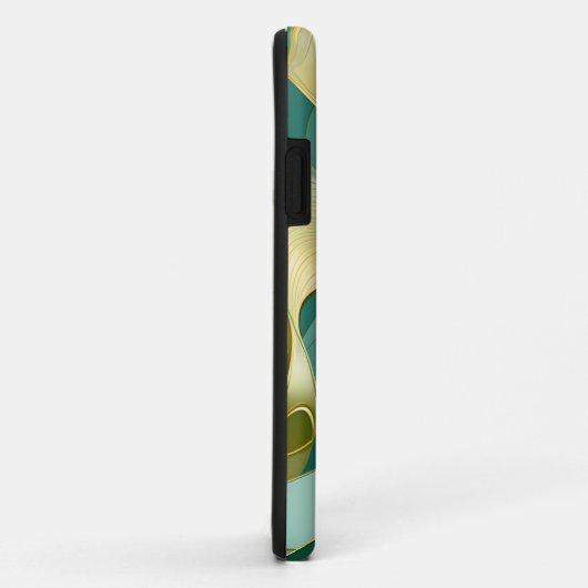 Abstract groen en gouden bladeren ontwerp Case-Mate iPhone case (Achterkant/rechts)